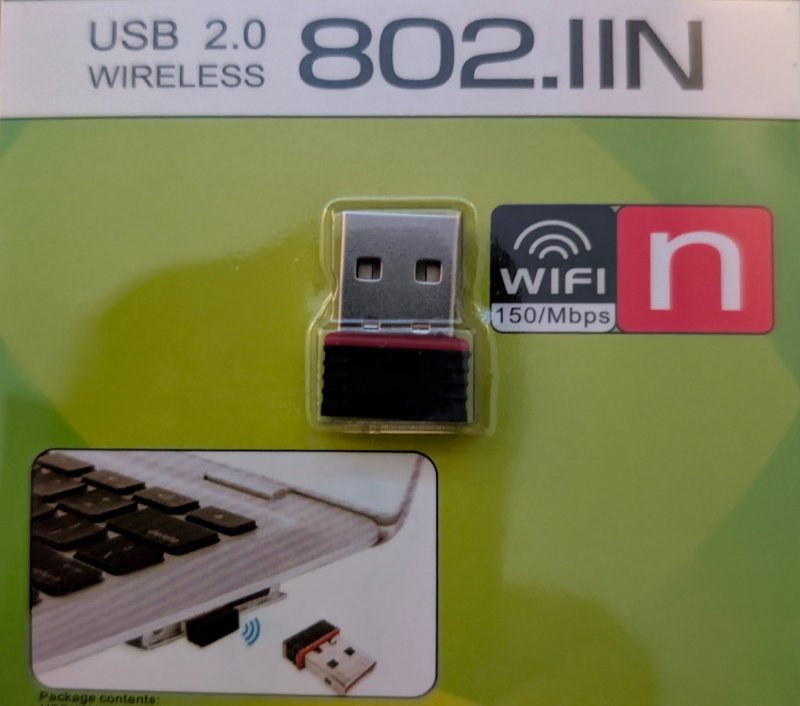 Wireless USB adapter product packaging